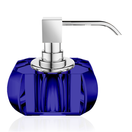 Дозатор DECOR WALTHER KRISTALL 0924295 настольный цвет капри синий хром