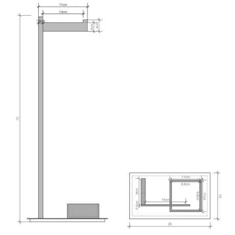 Стойка DECOR WALTHER BRICK 0591300 напольная цвет хром белый