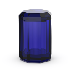 Баночка универсальная DECOR WALTHER KRISTALL 0931495 настольная цвет капри синий