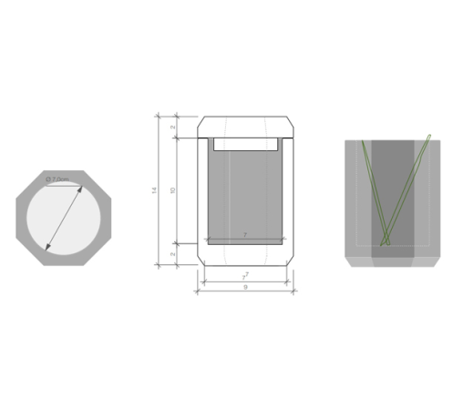 Баночка универсальная DECOR WALTHER KRISTALL 0931495 настольная цвет капри синий