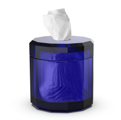 Диспенсер для салфеток DECOR WALTHER KRISTALL 0931595 настольный цвет капри синий