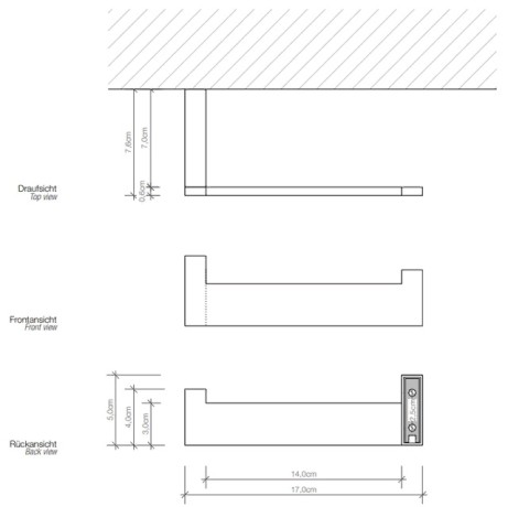 Держатель туалетной бумаги DECOR WALTHER BRICK 0590500 подвесной цвет хром