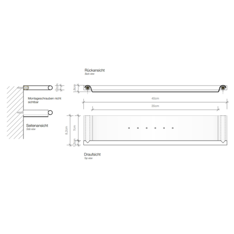 Душевая полка DECOR WALTHER MIKADO 0521750 подвесная цвет белый матовый