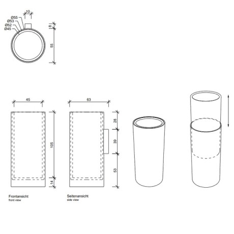Стакан DECOR WALTHER MIKADO 0522650 подвесной цвет белый матовый