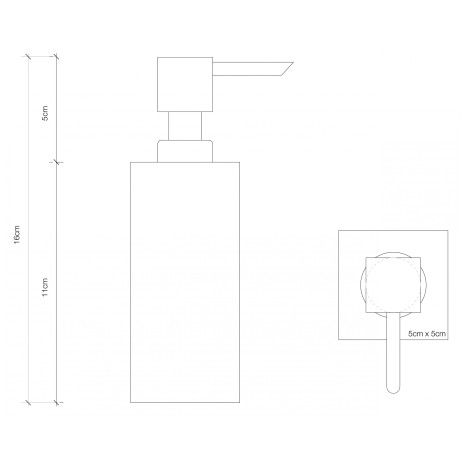 Дозатор DECOR WALTHER CORNER CUBE 0839700 настольный цвет хром