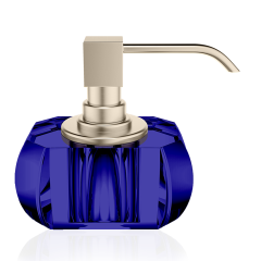 Дозатор DECOR WALTHER KRISTALL 0939195 настольный цвет капри синий никель сатинированный