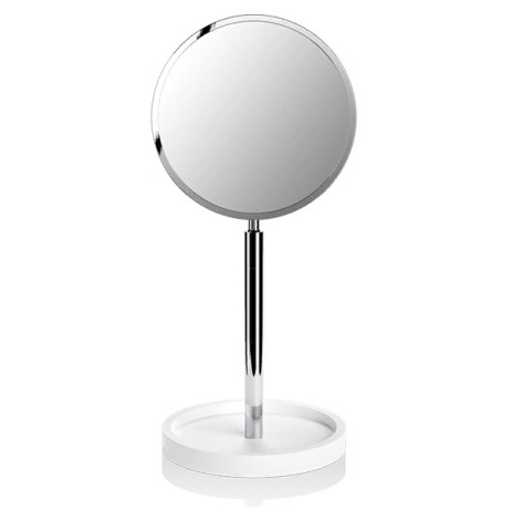 Косметическое зеркало DECOR WALTHER STONE 0972454 настольное цвет белый матовый хром