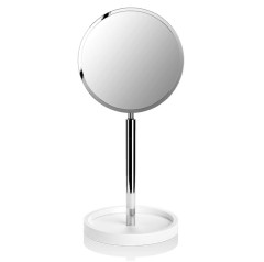 Косметическое зеркало DECOR WALTHER STONE 0972454 настольное цвет белый матовый хром