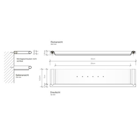 Душевая полка DECOR WALTHER MIKADO 0521776 подвесная цвет сталь матовая