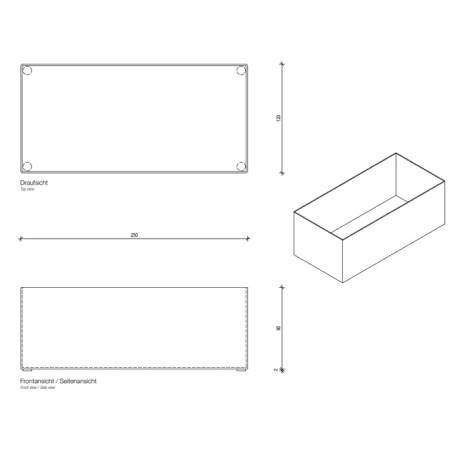 Коробка универсальная DECOR WALTHER CORNER 0828800 настольная цвет хром