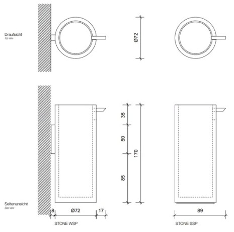 Дозатор DECOR WALTHER STONE 0972354 настольный цвет белый хром