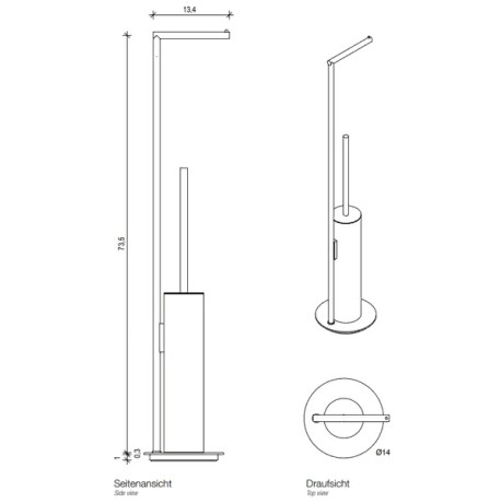 Стойка DECOR WALTHER MIKADO 0522300 напольная цвет хром