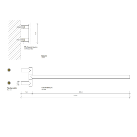 Полотенцедержатель DECOR WALTHER MIKADO 0520516 подвесной цвет золото розовое