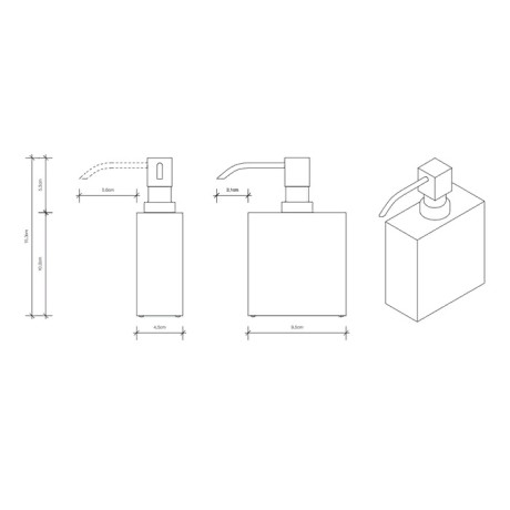 Дозатор DECOR WALTHER CORNER 0824900 настольный цвет хром