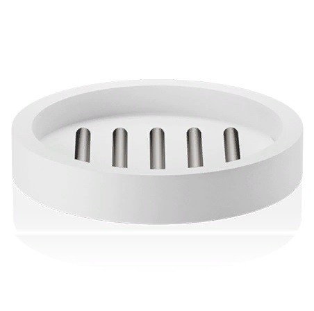 Мыльница DECOR WALTHER STONE 0972155 настольная цвет белый матовый сталь матовая