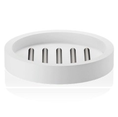 Мыльница DECOR WALTHER STONE 0972155 настольная цвет белый матовый сталь матовая