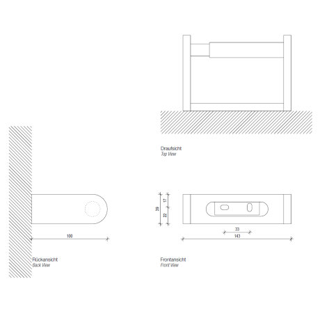 Держатель туалетной бумаги DECOR WALTHER 0850300 подвесной цвет хром