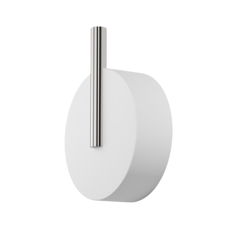 Крючок DECOR WALTHER STONE 0972755 подвесной цвет белый матовый сталь матовая