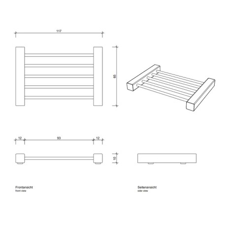 Мыльница DECOR WALTHER CORNER 0824800 настольная цвет хром