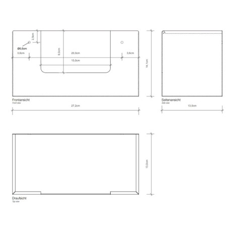 Диспенсер для салфеток DECOR WALTHER CONTRACT 0818976 подвесной цвет сталь матовая