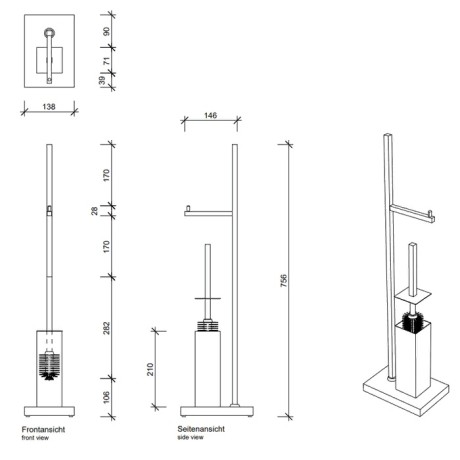 Стойка DECOR WALTHER 0801960 напольная