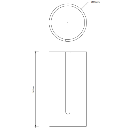 Корзина для запасного рулона бумаги DECOR WALTHER STONE 0971650 настольная цвет белый