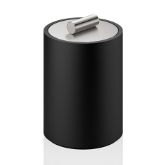 Баночка универсальная DECOR WALTHER STONE DW 0971265 настольный цвет черный матовый сталь матовая