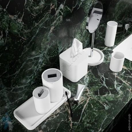 Стакан DECOR WALTHER STONE 0971550 настольный цвет белый матовый