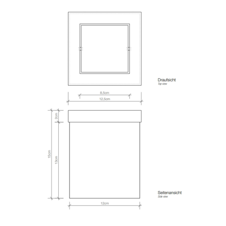 Корзина для бумаги DECOR WALTHER 0611160 напольная цвет черный матовый
