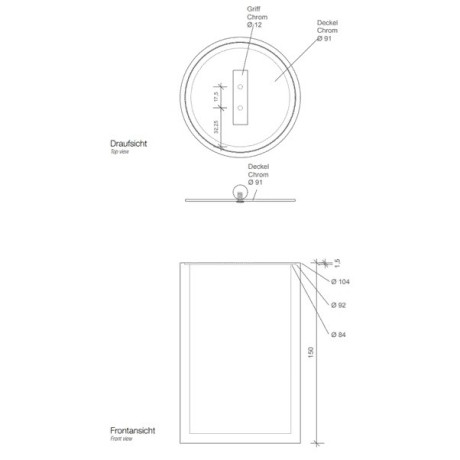 Баночка универсальная DECOR WALTHER STONE DW 0971465 настольный цвет черный матовый сталь матовая
