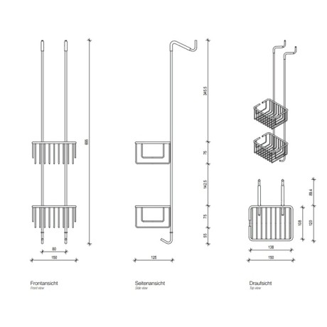 Корзина универсальная DECOR WALTHER CONTRACT BASIC 0705000 подвесная цвет хром