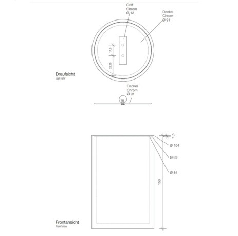 Баночка универсальная DECOR WALTHER STONE DW 0971464 настольный цвет черный матовый хром