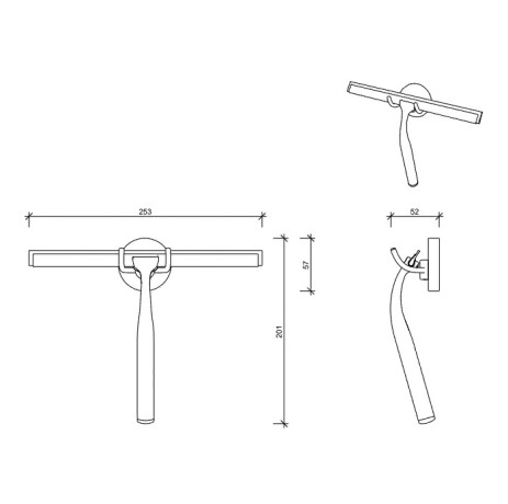Скребок DECOR WALTHER UNIVERSAL 0835600 подвесной цвет хром