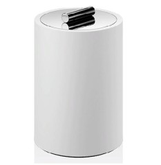 Баночка универсальная DECOR WALTHER STONE 0971454 настольная цвет белый хром