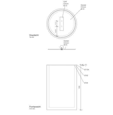 Баночка универсальная DECOR WALTHER STONE 0971454 настольная цвет белый хром