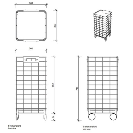 Тележка для белья DECOR WALTHER 0613794 напольная цвет хром антрацит