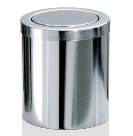 Корзина для бумаги DECOR WALTHER CONTRACT 0611070 напольная цвет сталь полированная