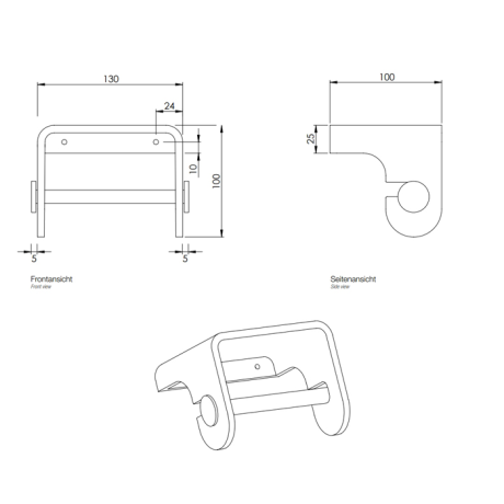 Держатель туалетной бумаги DECOR WALTHER STONE 0974564 подвесной цвет черный матовый