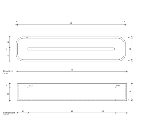 Душевая полочка DECOR WALTHER STONE DW 0973965 настенная цвет черный матовый сталь матовая