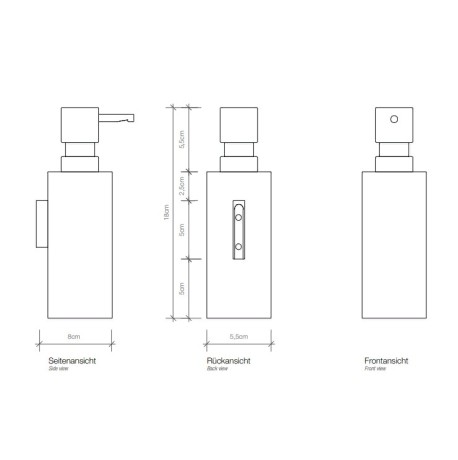 Дозатор DECOR WALTHER MIKADO 0521100 подвесной цвет хром