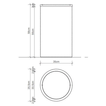Корзина для белья DECOR WALTHER 0610760 напольная цвет черный матовый