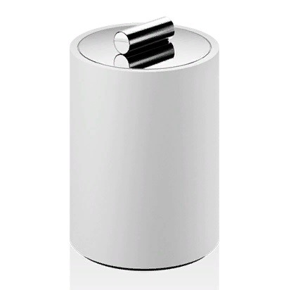 Баночка универсальная DECOR WALTHER STONE 0971254 настольная цвет белый матовый хром