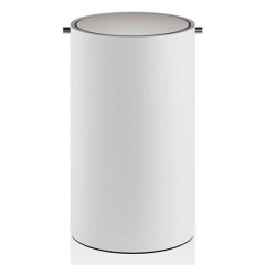 Корзина для бумаги DECOR WALTHER STONE 0971155 напольная цвет белый матовый сталь матовая