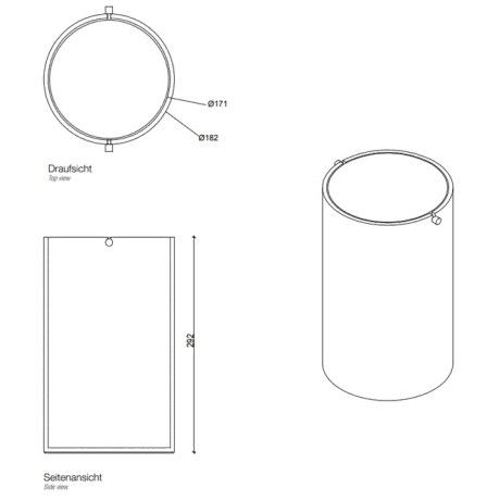 Корзина для бумаги DECOR WALTHER STONE 0971154 напольная цвет белый матовый хром