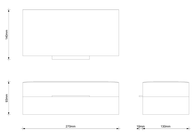 Коробка универсальная DECOR WALTHER BROWNIE 0939750 настольная цвет белый