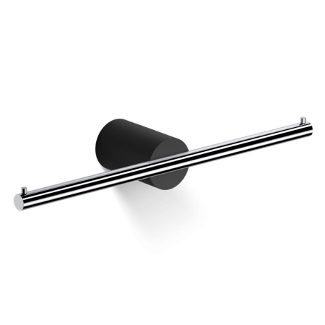 Держатель туалетной бумаги DECOR WALTHER STONE 0974964 подвесной двойной цвет черный матовый хром