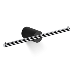 Держатель туалетной бумаги DECOR WALTHER STONE 0974964 подвесной двойной цвет черный матовый хром