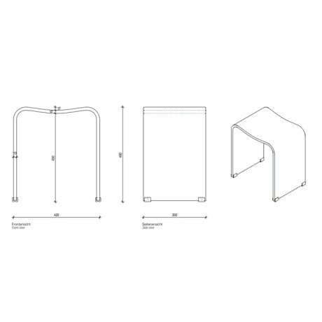 Табурет DECOR WALTHER UNIVERSAL 0506860 напольный цвет черный