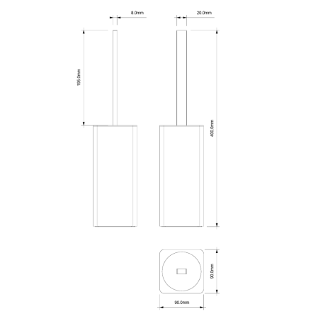 Ершик DECOR WALTHER CONTRACT 0654360 подвесной цвет черный матовый
