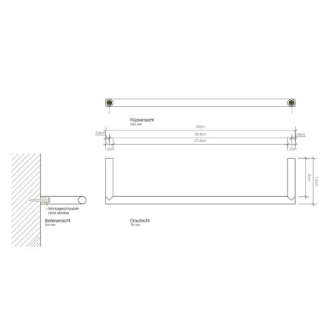 Полотенцедержатель DECOR WALTHER MIKADO 0520700 подвесной цвет хром